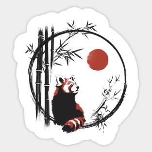 Red panda under the sun Sticker